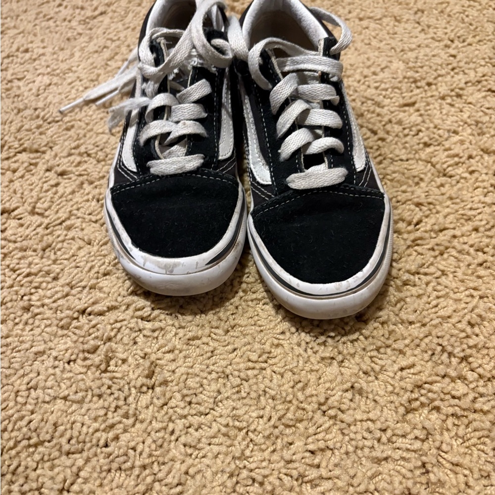 Vans Kids Black and White Sneakers